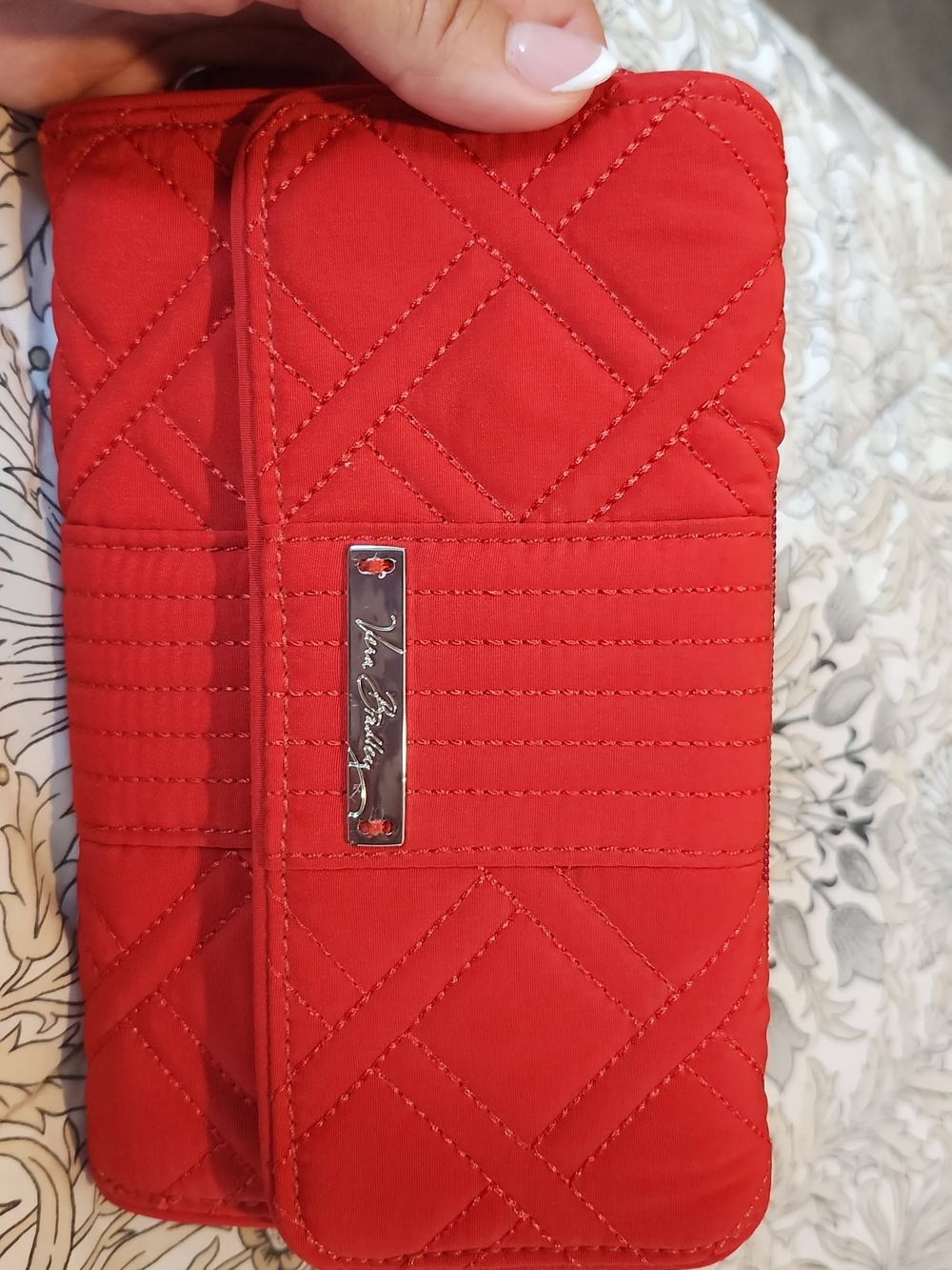Vera Bradley Quilted Red Wristlet Wallet - Picture 3 of 6